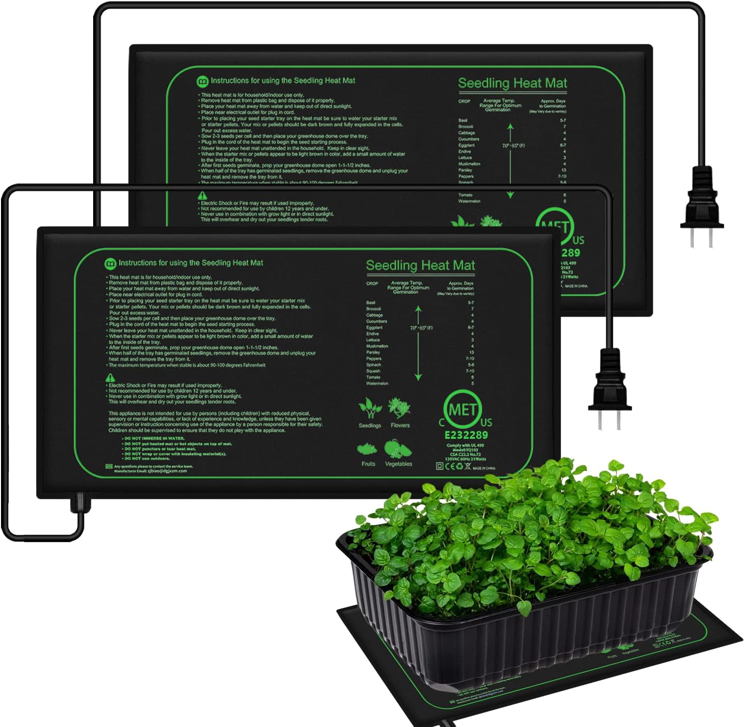 Rooting Gel Clone - Tapis chauffant pour semis, 10/25/50CM, pour